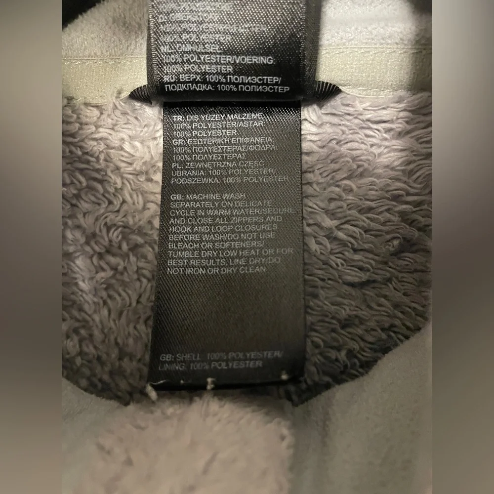 The North Face Fleece Grey Winter Outdoor Osito Jacket Small Teddy - Picture 5 of 11